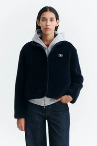 Thinking Mu Kourtney Navy Shearling Jacket - The Mercantile London