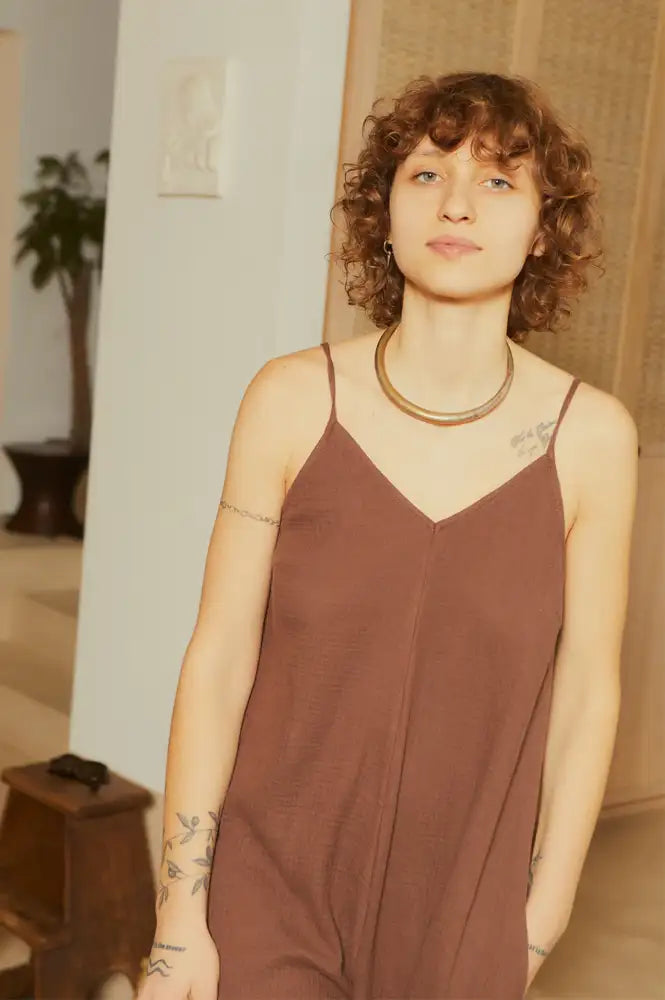 L.F. Markey Tineke Chocolate Jumpsuit