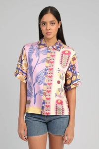 An'ge Shanone Patchwork Printed Shirt - The Mercantile London