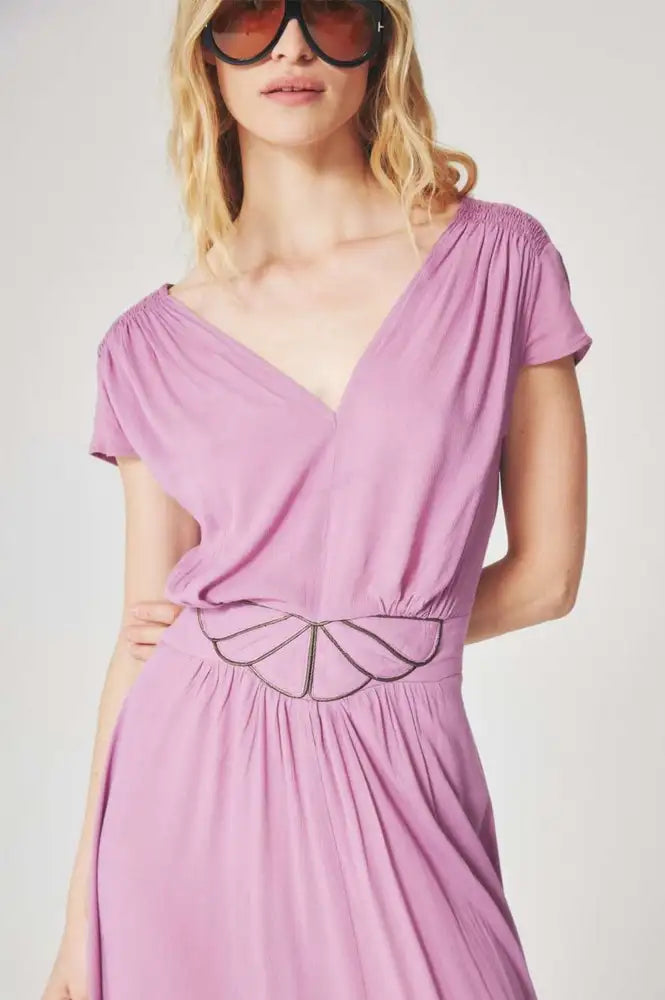 Louizon Kandy Draped Rose Dress - The Mercantile London