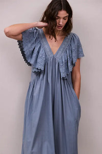 Faune Camelia Cornflower Blue Dress - The Mercantile London