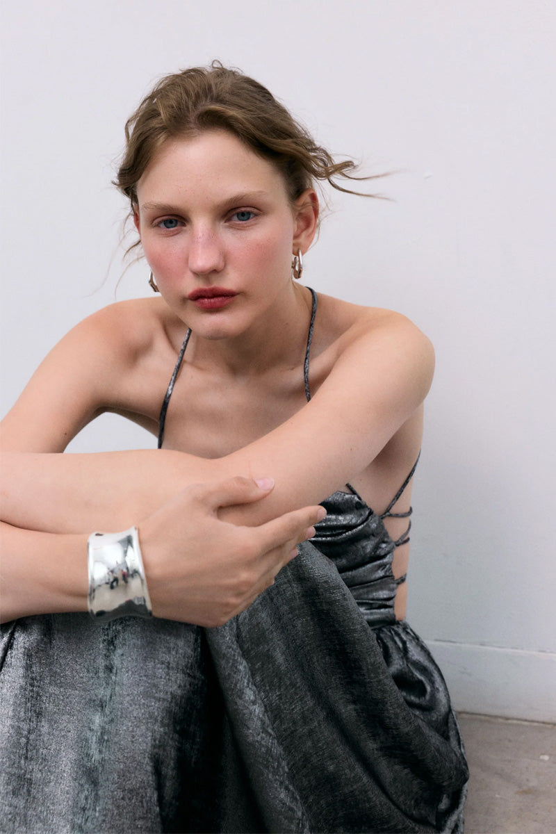The New Society Uxia Metallic Dress - The Mercantile London