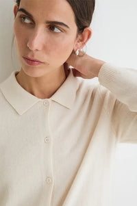 Yerse Ecru Long Sleeve Cardigan