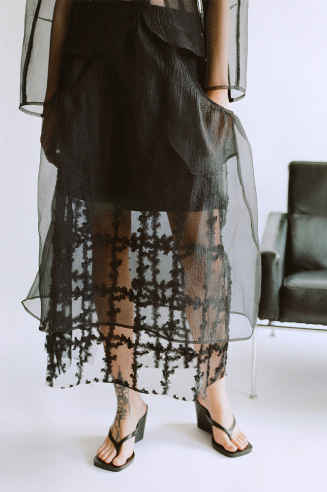 Baum Und Pferdgarten Sevara Black Sheer Skirt - The Mercantile London