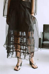 Baum Und Pferdgarten Sevara Black Sheer Skirt - The Mercantile London
