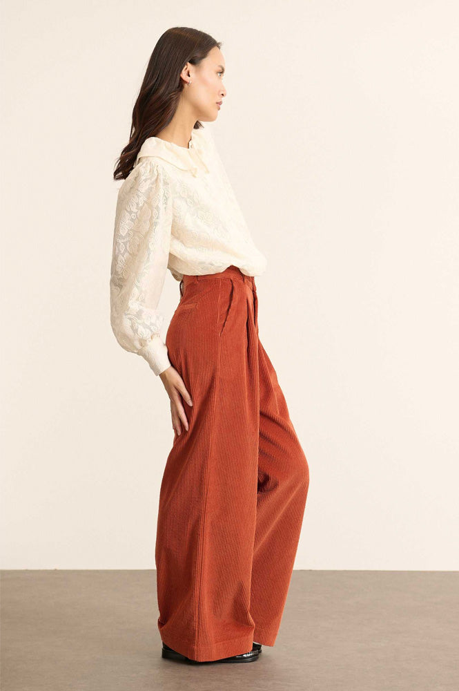 Garance Voltaire Terracotta Corduroy Trousers - The Mercantile London