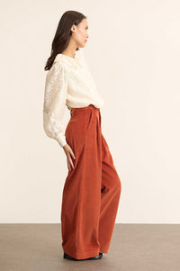 Garance Voltaire Terracotta Corduroy Trousers - The Mercantile London
