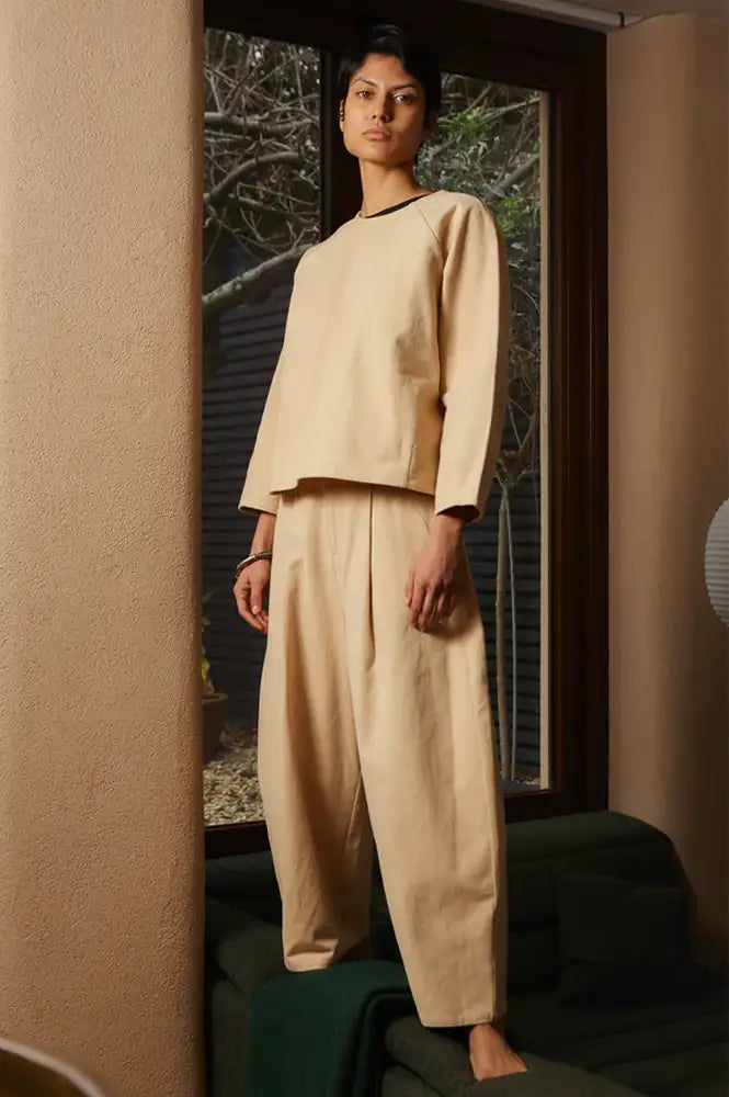 L.F. Markey Mason Beige Trousers - The Mercantile London