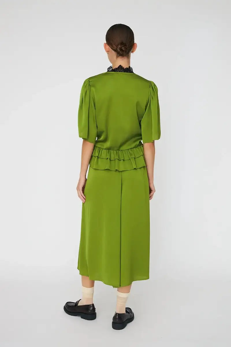Stella Nova Green Flash Delicate Tieband Blouse - The Mercantile London