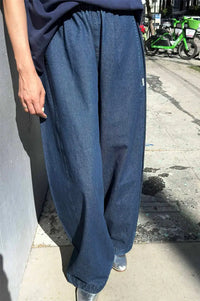 Le Bon Shoppe Denim Blue Parachute Pants - The Mercantile London