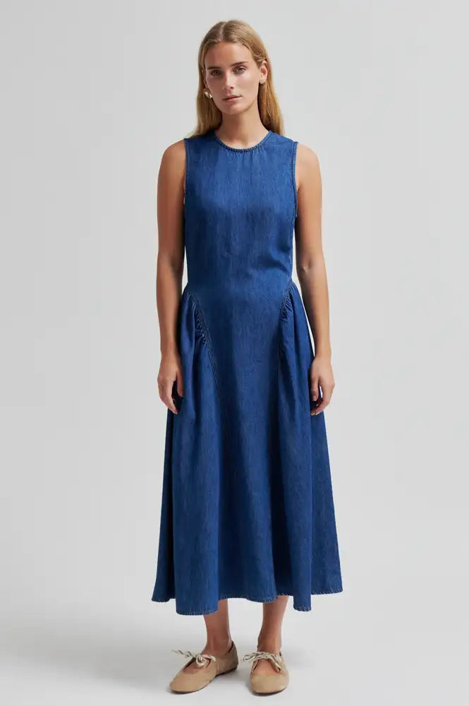 Second Female Lukana Denim Dress - The Mercantile London