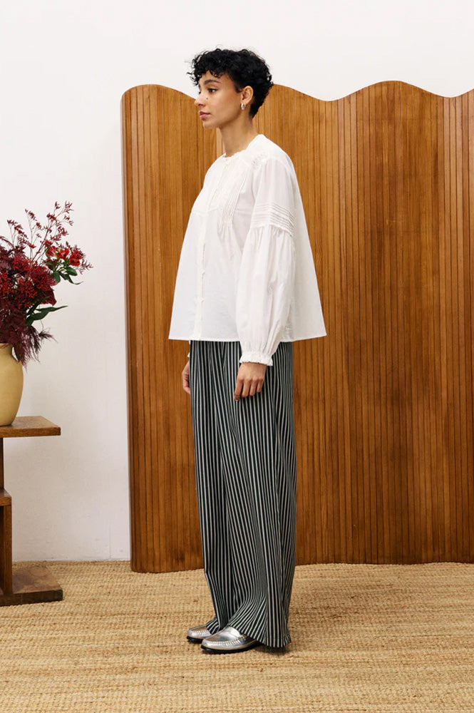 FRNCH Aster Green Moss Trousers - The Mercantile London