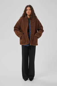 My Essential Wardrobe Funa Demitasse Brown Reversible Coat
