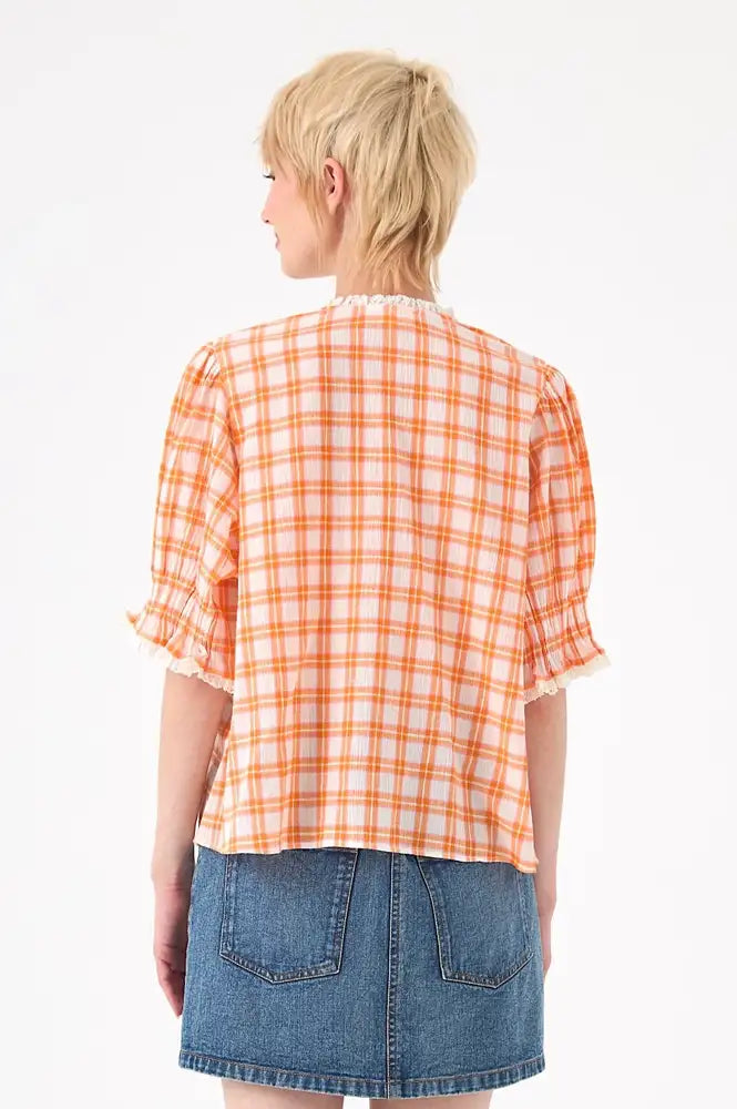Chicosoleil Miro Bloom Check Ruffle Blouse - The Mercantile London