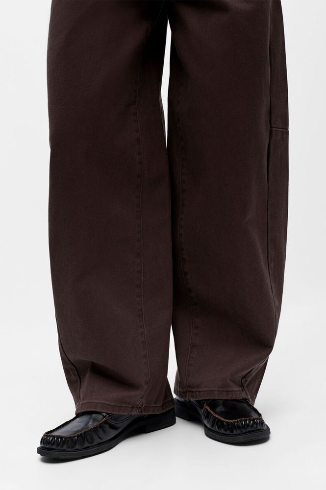 Object Moji Seal Brown Barrel Leg Jeans - The Mercantile London