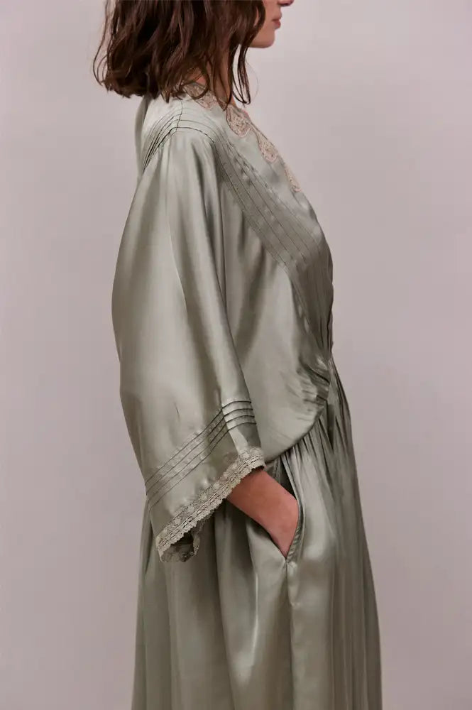 Faune Honeysuckle Sage Dress - The Mercantile London