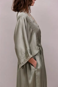 Faune Honeysuckle Sage Dress - The Mercantile London