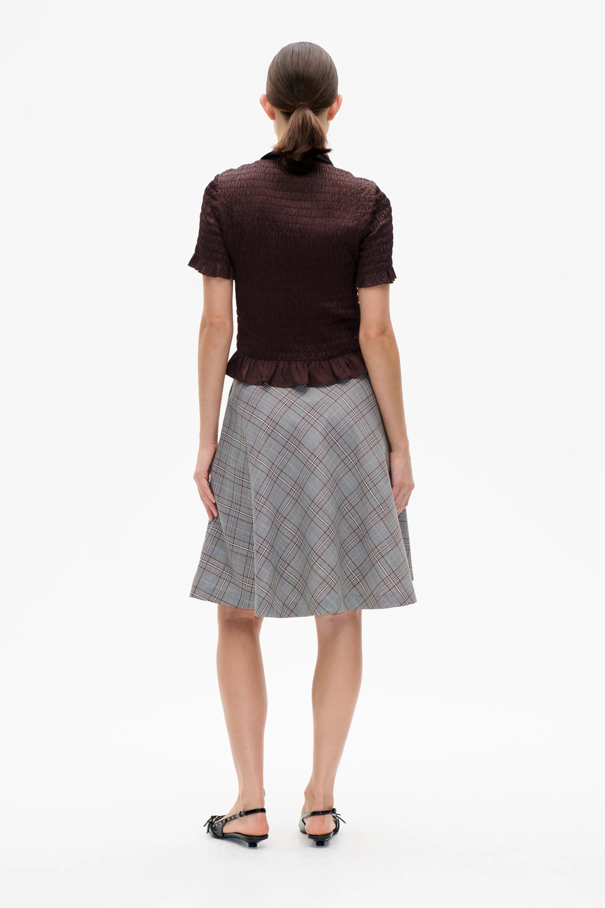 Baum Und Pferdgarten Simme Grey Check Skirt - The Mercantile London