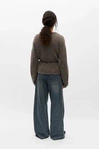 Object Nete Carafe Brown Tie Cardigan