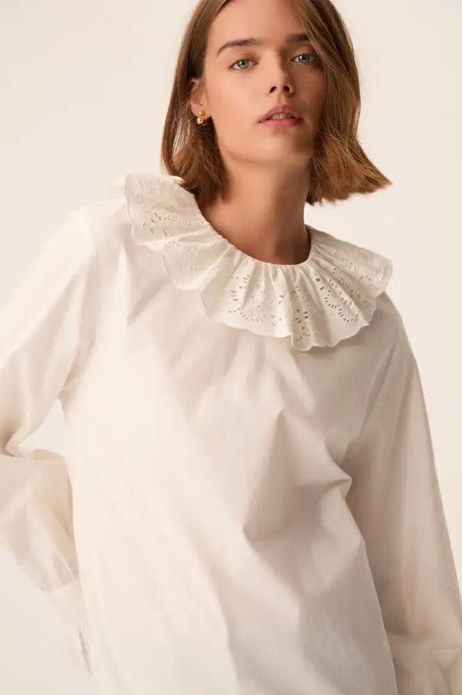 Des Petits Hauts Solinette Ecru Blouse - The Mercantile London