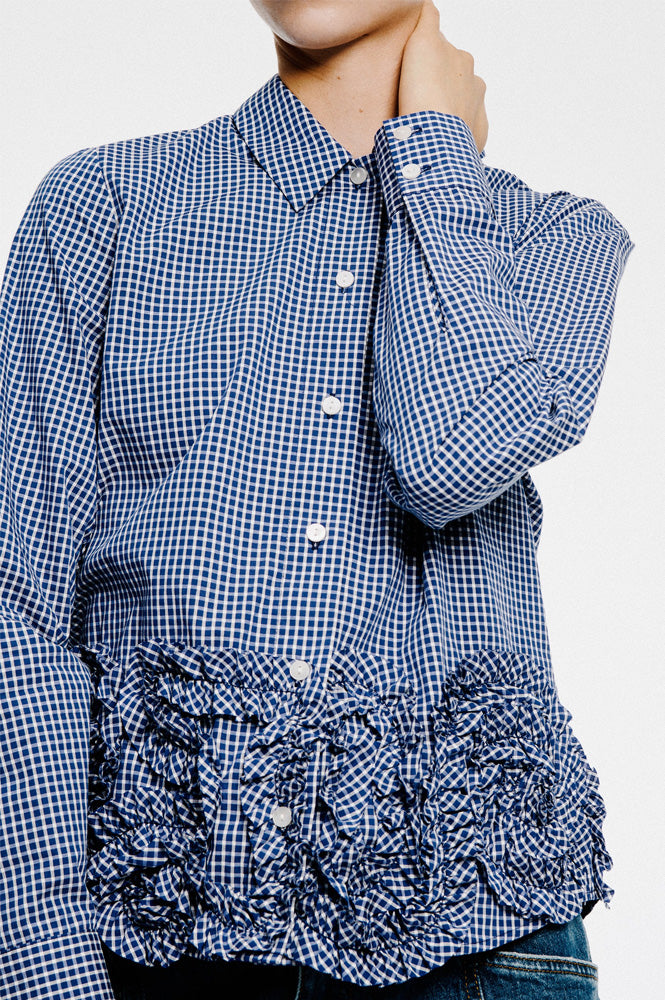 Baum Und Pferdgarten Mariel Blue Check Shirt - The Mercantile London