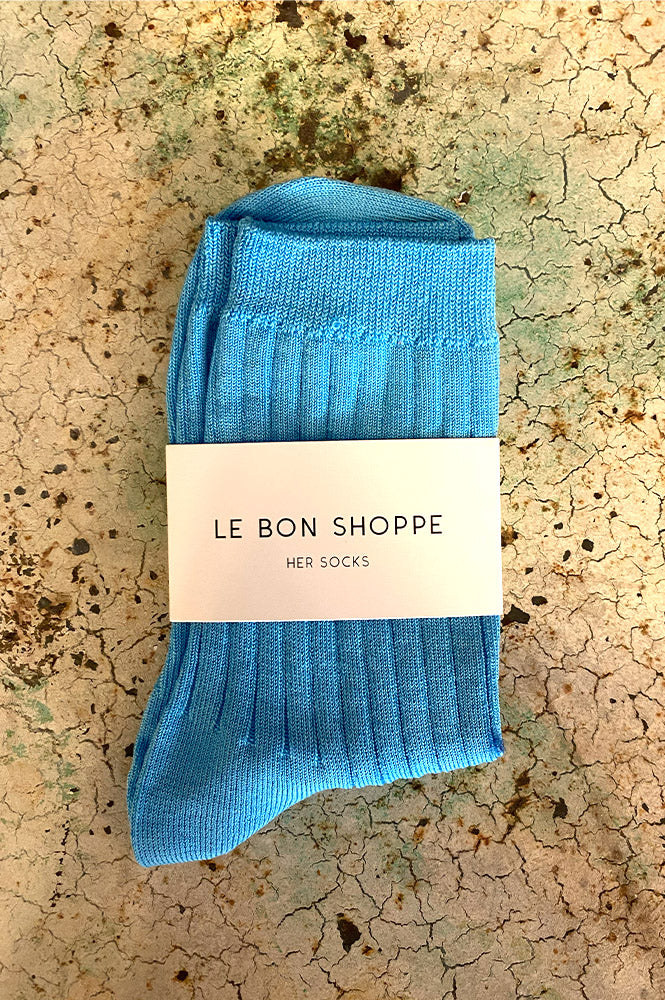 Le Bon Shoppe Her Blue Water Socks - The Mercantile London