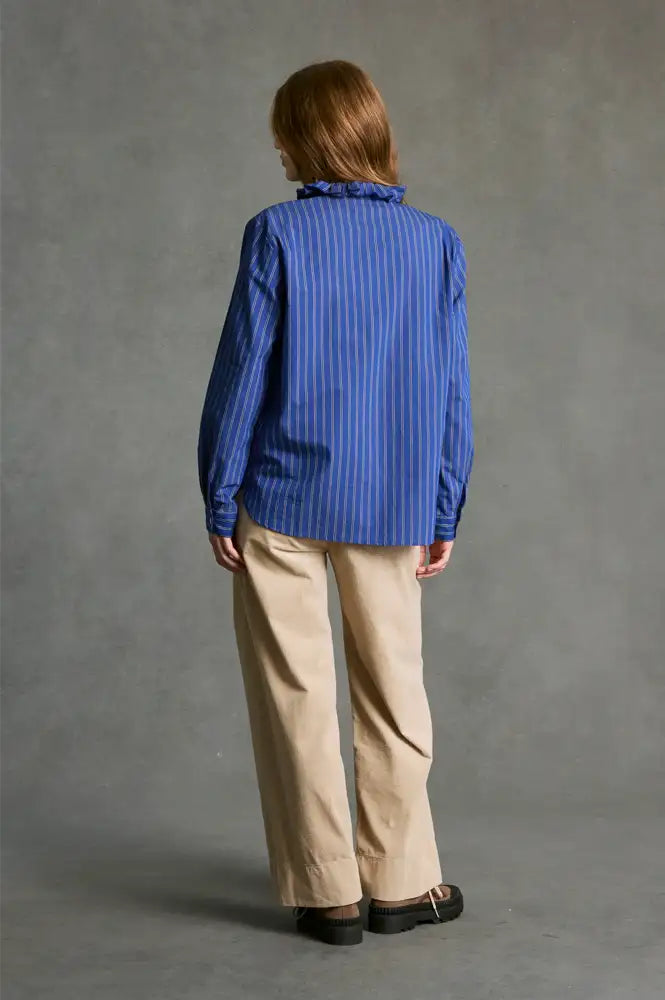 Hod Cleo Indigo Stripe Blouse