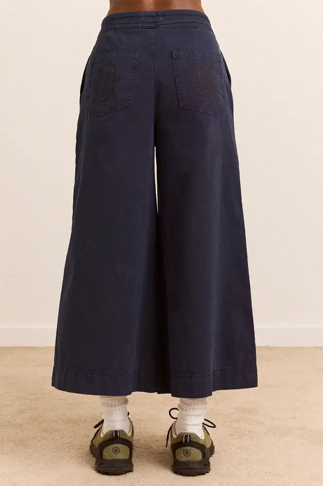 Damson Madder Lotta Antiqued Navy Culottes