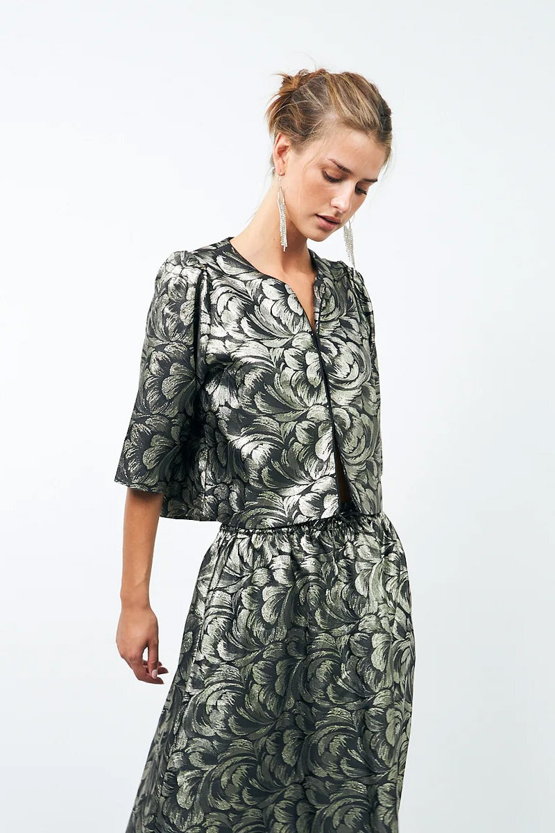 Lolly's Laundry Trine Silver Short Jacket - The Mercantile London