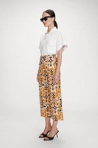 Grace & Mila Varsy Cognac Print Trousers - The Mercantile London