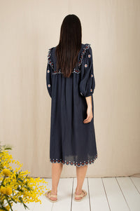 Bonté Rosa Navy Dress - The Mercantile London
