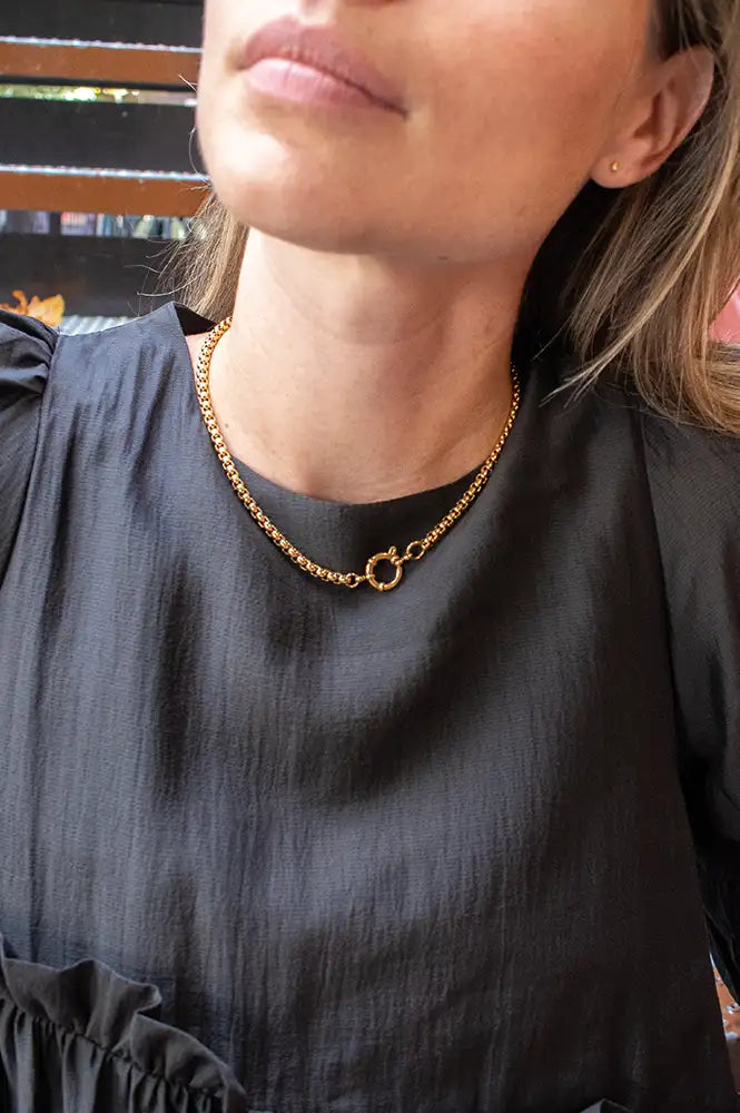 Ashiana London Dakota Chunky Gold Choker Necklace