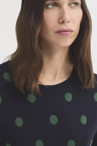 Nice Things Navy Polka Dot Sweater
