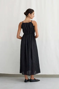 Diarte Encina Wrinkle Black Dress - The Mercantile London