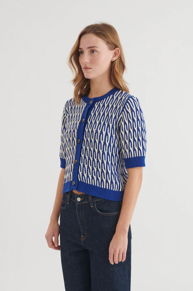 Basic Apparel Minie Sodalite Blue Cardigan - The Mercantile London
