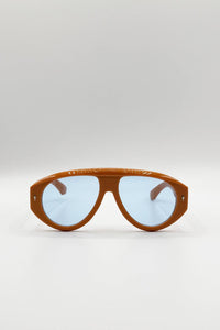 AFA Collective Bold Aviator Orange Sunglasses