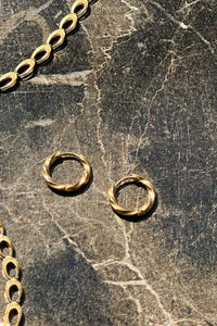 A Weathered Penny Bay Gold Hoop Earrings