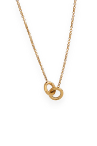 White Linked Circle Necklace