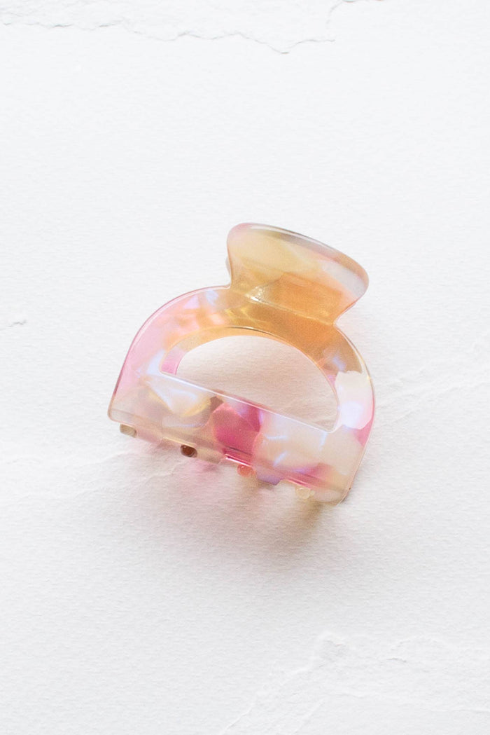 Eco Pouch Hair Claw Clip: Pink Gold Mix - The Mercantile London