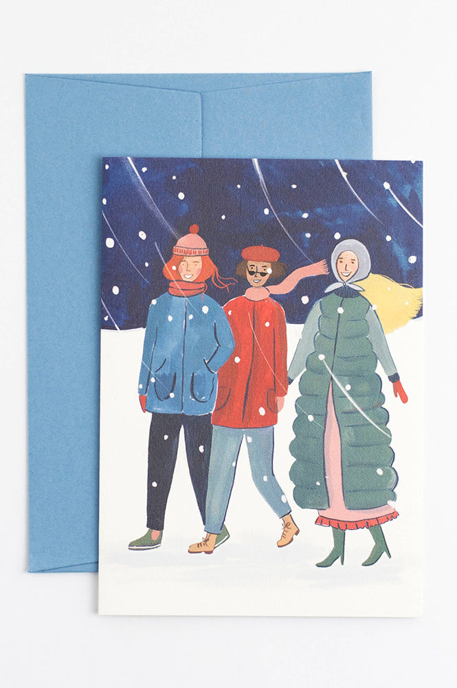 Peggy & Kate Wrap up Warm Card - The Mercantile London