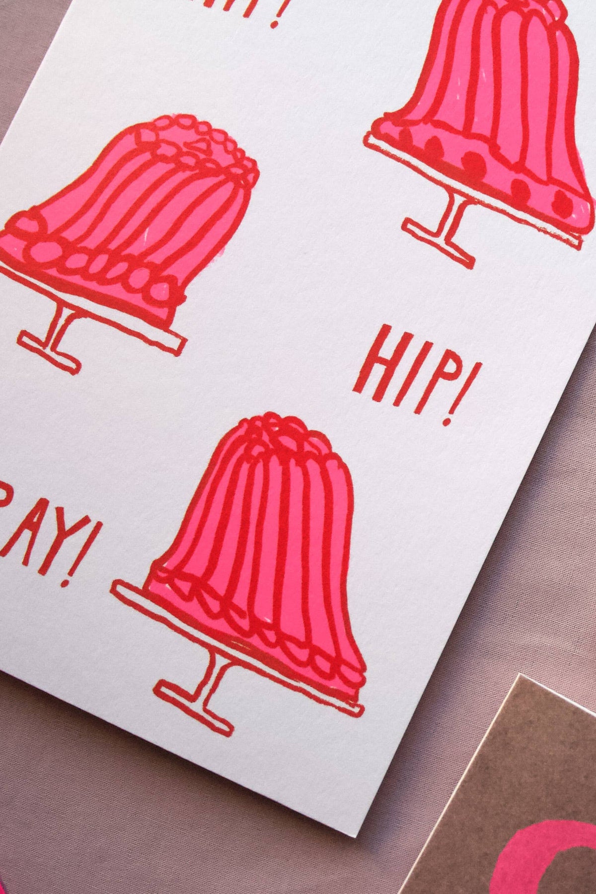 Hot Pink Press Hip Hip Hooray Jelly Greetings Card