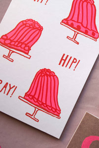 Hot Pink Press Hip Hip Hooray Jelly Greetings Card