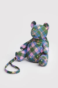 Baggu Green Star Plaid Bear Bag - The Mercantile London