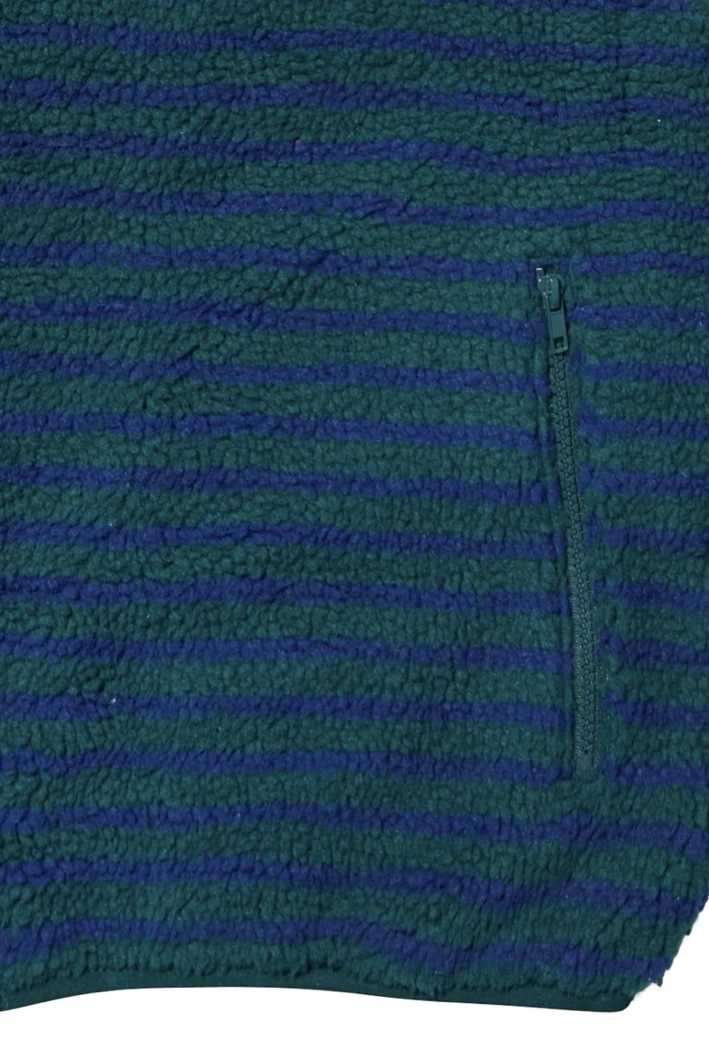 Kappy Green Stripe Fleece Vest