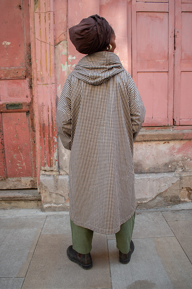 Leon & Harper Vannah Ecru Checki Poncho – The Mercantile London