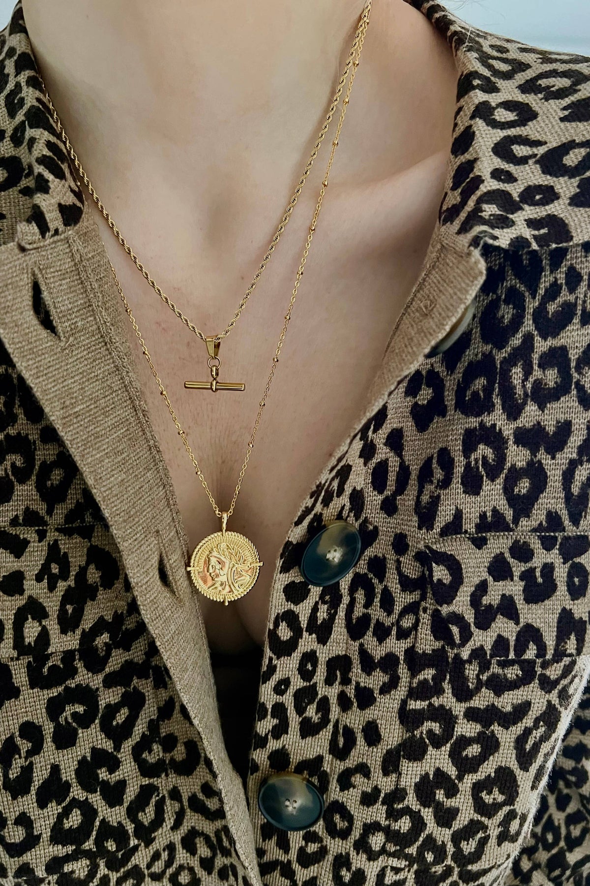 Lunar T Bar Pendant Necklace - The Mercantile London