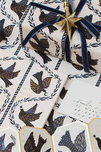 Katie Housley Dove & Stars Christmas Gift Wrap - The Mercantile London