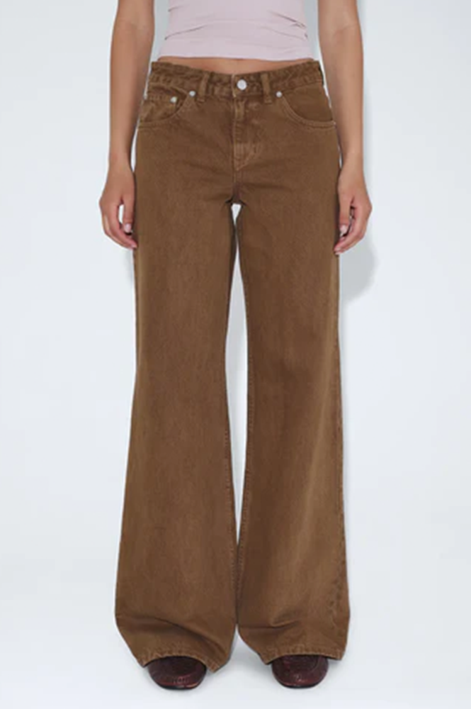 Dr Denim Rhue Low Wide Washed Teak - The Mercantile London
