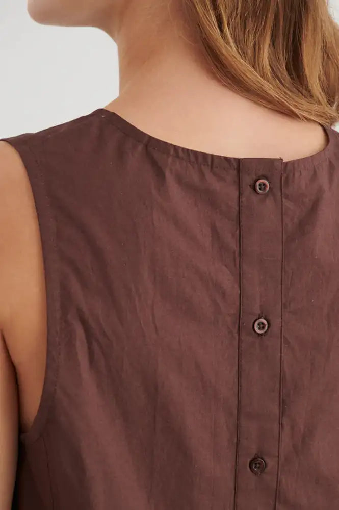 Basic Apparel Ida Chicory Coffee Top - The Mercantile London