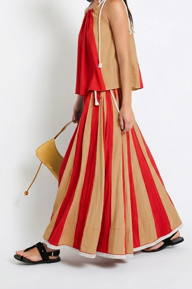 Sophie + Lucie Circus Voile Camel Skirt - The Mercantile London
